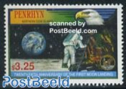 Penrhyn 1994 Moonlanding 1v, Mint NH, Nature - Transport - Birds - Space Exploration - Penrhyn