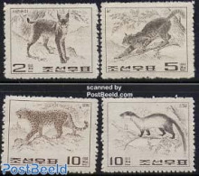 Korea, North 1964 Animals 4v, Mint NH, Nature - Animals (others & Mixed) - Cat Family - Cats - Korea (Nord-)