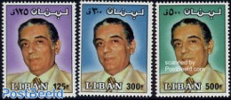 Lebanon 1981 Definitives, Sarkis 3v, Mint NH, History - Politicians - Lebanon