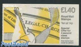 Great Britain 1988 Definitives Booklet, Legal Charge, Selvedge At Left, Mint NH, Stamp Booklets - Nuevos