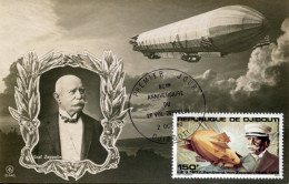 X0538 Djibouti,maximum 1980  80me Premier Vol Du Zeppelin, Vintage Card With The Graf Zeppelin - Otros & Sin Clasificación