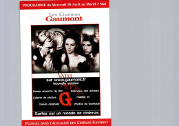 Carte Pub Type Flyer Cinéma GAUMONT Vatel - Other & Unclassified