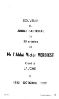 Orp Jauche Jubilé Pastoral Abbé V Verbiest 1977 - Otros & Sin Clasificación