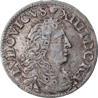 Monnaie, France, Louis XIV, 4 Sols Dits « des Traitants », 4 Sols, 1677 - 1643-1715 Luigi XIV El Re Sole