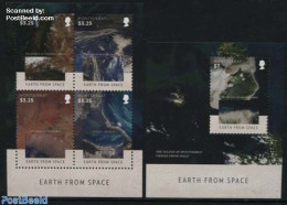 Montserrat 2015 Earth From Space 2 S/s, Mint NH, Transport - Various - Space Exploration - Maps - Géographie