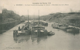 08 MEZIERES - Le Canal Transformé En Garage De Bteaux - Deuxième Crue De La Meuse - TTB - Autres & Non Classés