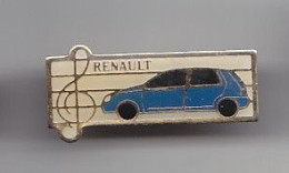 Pin's Renault De Couleur Bleue Note De Musique Clef De Sol Réf 4781 - Renault