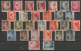 1945 -  Roi Mihai (papier De Guerre) Mi No 932y-970y - Used Stamps