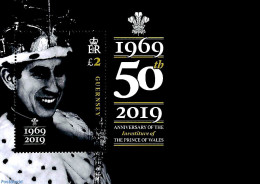 Guernsey 2019 Prince Charles Inauguration 50th Anniv. S/s, Mint NH, History - Kings & Queens (Royalty) - Familles Royales