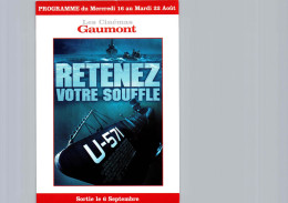 Carte Pub Type Flyer Cinéma GAUMONT Retenez Votre Souffle - Altri & Non Classificati