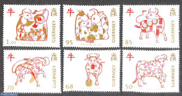 Guernsey 2021 Year Of The Ox 6v, Mint NH, Various - New Year - Anno Nuovo