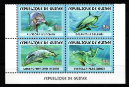 Guinea 3414-3417 Postfrisch Viererblock Tiere Wale #HD969 - Guinea (1958-...)