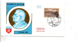 JOURNEE DU SOUVENIR EDOUARD HERRIOT LYON 1982 - Commemorative Postmarks