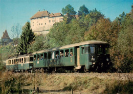 13901407 Laupen BE Pendelzug Der Sensetalbahn Schloss Laupen Laupen BE - Other & Unclassified