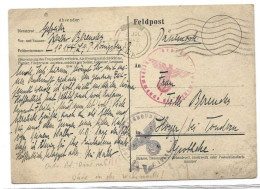 Feldpost Dänemark Hoyer Tondern 1942 Zensur - Feldpost 2a Guerra Mondiale