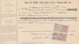 DIVONNE LES BAINS - AIN  - NOTAIRE CHARLET  - RECU EN 1920 - Other & Unclassified