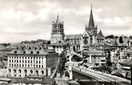 13897767 Lausanne VD Pont Bessitres Et La Cathedrale Lausanne VD - Sonstige & Ohne Zuordnung