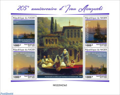 Niger 2022 205th Anniversary Of Ivan Aivazovsky, Mint NH, Transport - Ships And Boats - Art - Paintings - Boten