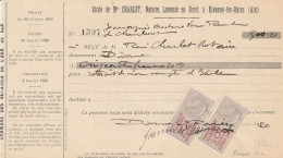 DIVONNE LES BAINS - AIN  - NOTAIRE CHARLET  - RECU EN 1920 - Other & Unclassified