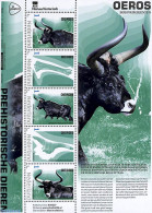 Netherlands - Personal Stamps TNT/PNL 2023 Preh. Animals 5v M/s, Oeros, Mint NH, Nature - Prehistoric Animals - Prehistorisch