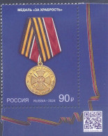 2024. Russia, State Awards, Medal For Bravery, 1v, Mint/** - Unused Stamps