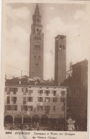 CREMONA-TORRAZZO E TORRE DEL COMUNE DA PIAZZA CAVOUR--CARTOLINA VERA FOTOGRAFIA VIAGGIATA IL 23-7-1925 - Cremona