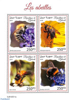 Djibouti 2019 Bees 4v M/s, Mint NH, Nature - Bees - Insects - Gibuti (1977-...)