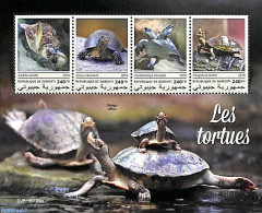 Djibouti 2019 Turtles 4v M/s, Mint NH, Nature - Reptiles - Turtles - Yibuti (1977-...)