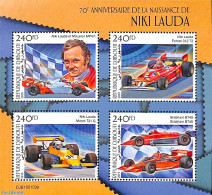 Djibouti 2019 Niki Lauda 4v M/s, Mint NH, Sport - Transport - Autosports - Automobiles - Autos