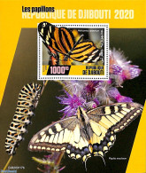 Djibouti 2020 Butterflies S/s, Mint NH, Nature - Butterflies - Yibuti (1977-...)
