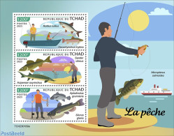 Chad 2023 Fishing, Mint NH, Nature - Fish - Fishing - Sonstige & Ohne Zuordnung