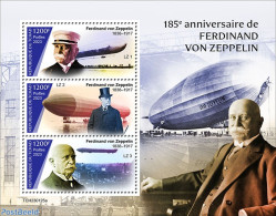 Chad 2023 Ferdinand Von Zeppelin, Mint NH, Transport - Aircraft & Aviation - Zeppelins - Sonstige & Ohne Zuordnung