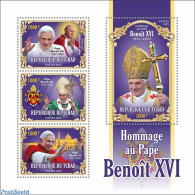 Chad 2023 Pope Benedict XVI, Mint NH, Religion - Pope - Altri & Non Classificati