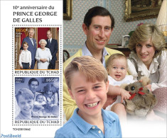 Chad 2023 10th Anniversary Of Prince George, Mint NH, History - Charles & Diana - Kings & Queens (Royalty) - Andere & Zonder Classificatie