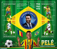 Chad 2023 Pelé, Mint NH, Sport - Various - Football - Round-shaped Stamps - Altri & Non Classificati