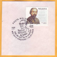 2024 Moldova  Special Postmark „Toma Istrati (1924 - 2010), Poet And Philanthropist. Cutting From An Envelope. - Moldavie