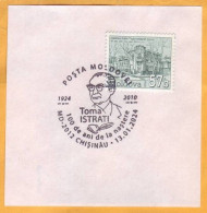 2024 Moldova  Special Postmark „Toma Istrati (1924 - 2010), Poet And Philanthropist. Cutting From An Envelope. - Moldova