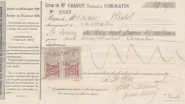 CORMATIN - AIN  - NOTAIRE CHANUT  - RECU EN 1918 - Other & Unclassified