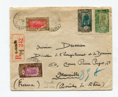 !!! COTE DES SOMALIS, LETTRE RECO DE DJIBOUTI POUR MARSEILLE DE 1939, VIGNETTE EXPO COLONIALE AU DOS - Brieven En Documenten