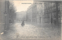 INONDATIONS - Paris  Janvier  1910 - Avenue Rollin ,St Antoine - De Overstroming Van 1910