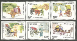 AF-104 Vietnam Transport Chariot Cart Cheval Horse Pferd Caballo Cavallo Paard MNH ** Neuf SC - Cavalli