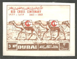 AF-34 Dubai Chameau Camel Dromadaire Non Dentelé Imperforate Croix Rouge Red Cross Rotes Kreuz - Boerderij