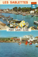 *CPM - 83 - LA SEYNE SUR MER -  Les Sablettes Et Le Port Saint Elme - Blason - La Seyne-sur-Mer