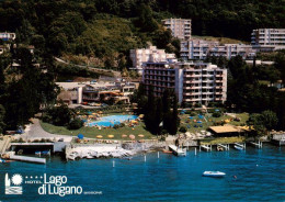 13881259 Bissone Lago Di Lugano TI Hotel Lago Di Lugano Fliegeraufnahme  - Autres & Non Classés