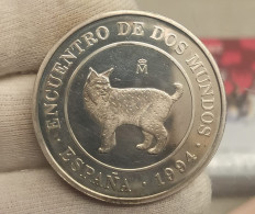 España Spain 2000 Pesetas Lince Ibérico 1994 Encuentro De Dos Mundos Km 939 Plata - 2 000 Pesetas