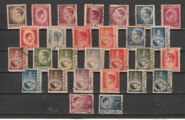 1945 -  Roi Mihai (papier De Guerre) Mi No 932y-970y - Used Stamps