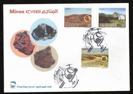 FDC/Année 2024-N°1981/1983 : Les Mines (Béjaïa - Tebessa - Tindouf)  Zinc/plomb/phosphate/fer.   (T) - Algérie (1962-...)