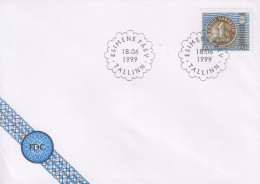 Enveloppe  FDC  1er  Jour   ESTONIE    Monnaie  De  1 K.   1999 - Estland