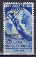 Italien / Triest Zone A - 1952 - Arbeit In Übersee, Nr. 178, Gestempelt / Used - Usados