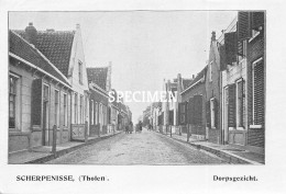 Prent - Dorpsgezicht - Scherpenisse  - 8.5x12.5 Cm - Tholen